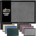GORILLA GRIP 100% Waterproof All-Season WeatherMax Doormat US Designed Natural Rubber, Stain and Fade Resistant, Low Profile Indoor Outdoor Door Mats, Easy Clean Patio Mat, 17x29, Steel Diamond-Ruum Studio Home