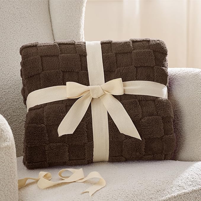 Bedsure GentleSoft Dark Brown Throw Blanket for Couch - Super Soft Cozy Blankets Gifts for Women Men Girls, Cute Small Fleece Throws for Bedroom Home Decor, 50x70 Inches-Ruum Studio Home