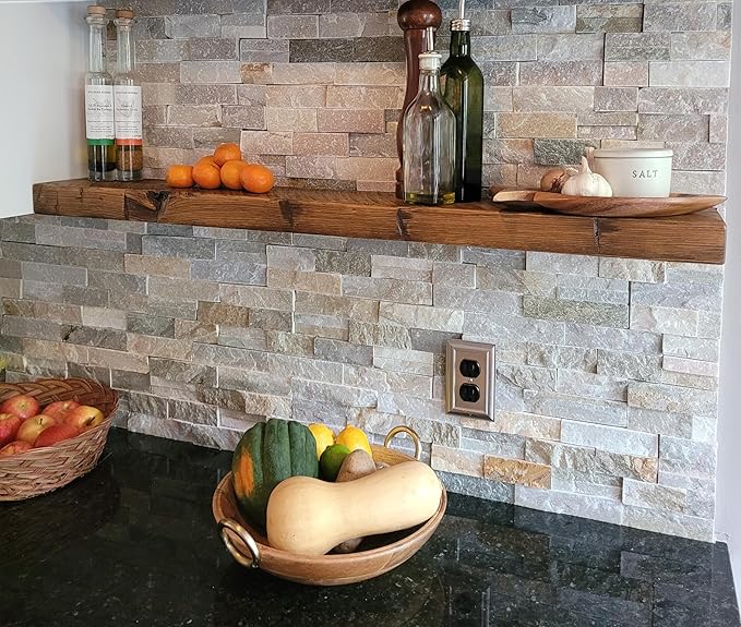 joelsantiques - 60 Inch Wooden Floating Shelves for Wall - 60x9x2 in - Made of Natural Wood - Long Heavy Duty Rustic Wall Shelves for Bedroom - Perfect for Living Room, Kitchen - Medium Brown-Ruum Studio Home