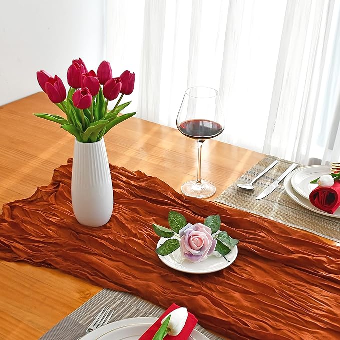 Mandy's Artificial Tulips 20 Stems Hot Pink PU Faux Flowers for Wedding Home Decor 13.5 Inch-Ruum Studio Home