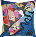 Wool Cotton Blend Abstract Flow Plush Pillow Cover - 18x18, Indoor and Outdoor-Ruum Studio Home