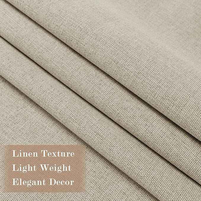 120" Wx96 L Linen Room Divider Drapes for Doorway/Glass Window/Sliding Door/Patio, Extra Wide Pinch Pleated Full Blackout Curtains for Girls Boys Teen Kids Room, 1 Panel, Beige-Ruum Studio Home