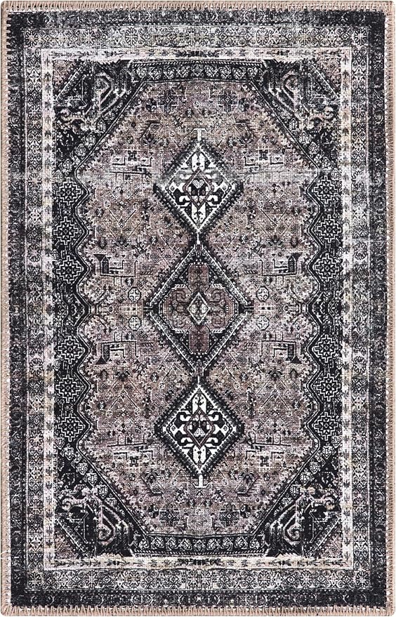 Keen Home Design 2x3 Rug - Machine Washable Entry Rug with Non-Slip Backing, Ideal for Enteryway, Kitchen, Bathroom, Laundry Room - Vintage, Easy Clean, Durable, Low Pile Rug - (2' x 3')-Ruum Studio Home
