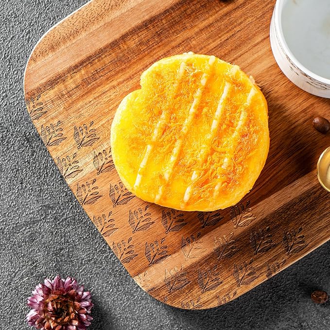 Acacia Wood Cutting Board - Wooden Kitchen Cutting Board for Meat, Cheese, Bread,Vegetables &Fruits- Charcuterie Board Cheese Serving Board with Handle,12" x 7”-Ruum Studio Home