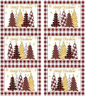 Winter Christmas Placemats Set of 6 Merry Christmas Watercolor Buffalo Plaid Plastic Table Mats Red Gold Xmas Trees Place Mat Holiday Table Decoration for Indoor Outdoor Party Kitchen Dining-Ruum Studio Home