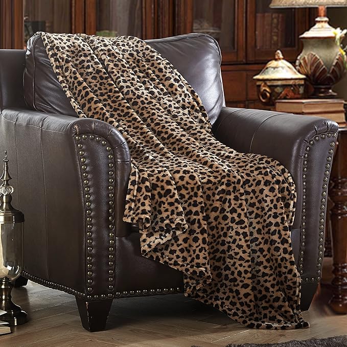 MERRYLIFE Leopard Throw Blanket Decorative Fleece Throw | Ultra-Plush Colorful Oversized | Couch Blanket Travel Lap | (50" 60", Cheetah)-Ruum Studio Home