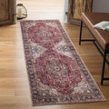 Keen Home Design 2x10 Rug - Machine Washable Runner Rug with Non-Slip Backing, Ideal for Hallway, Entryway, Kitchen, Laundry Room - Vintage, Easy Clean, Durable, Low Pile - (2'6" x 10')-Ruum Studio Home