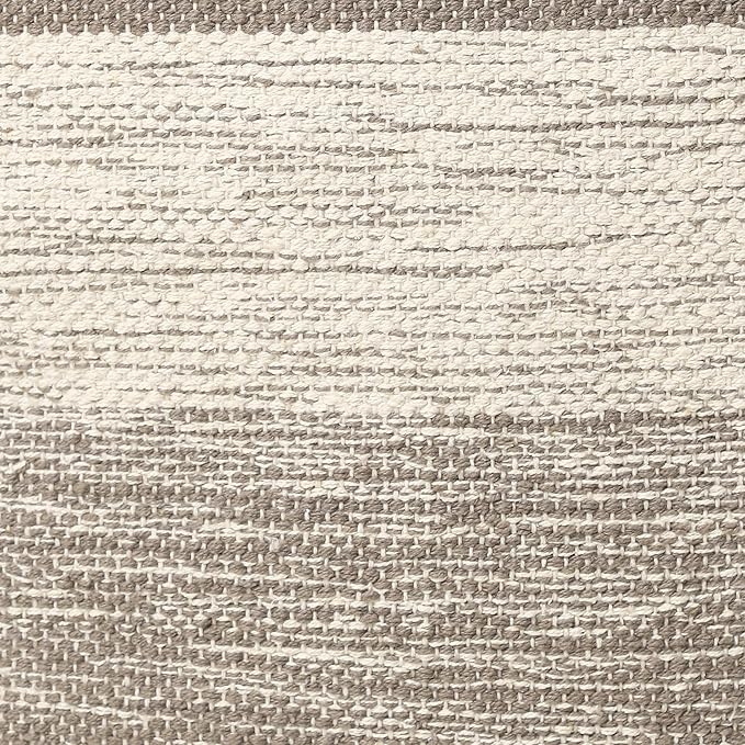 REDEARTH · Tufted Pouf Ottoman with Filler Textured Storage Cube Bean Bag Pouffe Footrest for Living Room, Bedroom, Nursery, Kidsroom; 100% Cotton (17.5"X17.5"X17.5", Melange Delight Taupe)-Ruum Studio Home