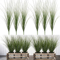 6PCS Fake Plants Artificial Wheat Grass Greenery Plastic Plants Fake Grass Artificial Plants for Outdoor Decor Artificial Grass Plant with Greenery Stems for Indoor Home Decoration 26.4"-Ruum Studio Home