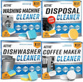 Washer Dishwasher Disposal & Coffee Cleaner Tablets - 96 Tabs Includes ACTIVE Washing Machine Cleaner, Dishwasher, Disposer, Coffee Maker Descale Tabs - Deep Clean & Refresh Appliance - 1 Year Supply-Ruum Studio Home