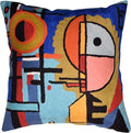 Kandinsky Upwards Abstract Pillow Cover Blue Decorative Throw Pillowcase Modern Chair Cushion Contemporary Accent Pillowsham Couch Handembroidered Wool Size 18x18-Ruum Studio Home