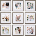 Sheffield Home 9 Piece Gallery Wall Frame Set, 12x12 Inch, Natural-Ruum Studio Home