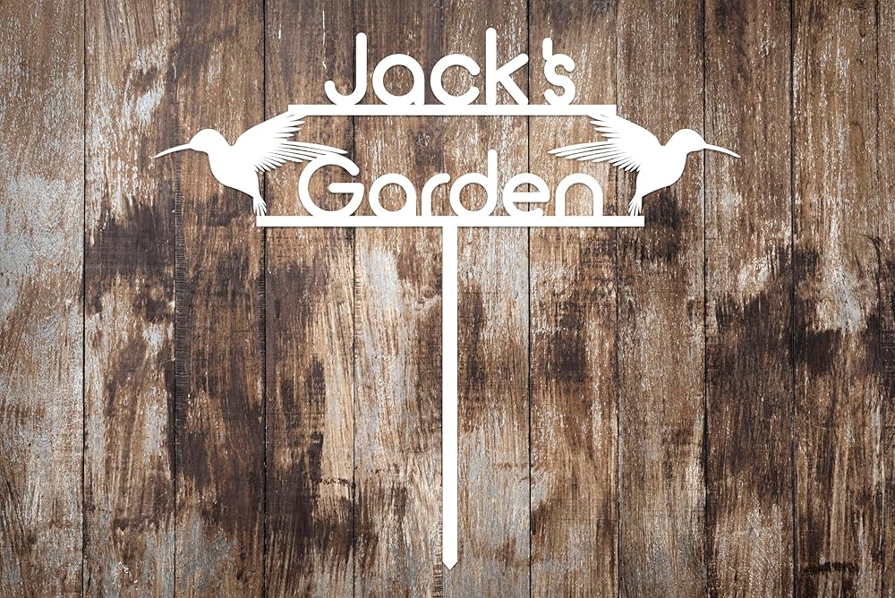 Personalized Metal Garden Sign with Stake, Custom Garden Decor for Outdoor, Custom Family Name Sign, Patio Decorations, Lawn Art, Farmhouse Decorative, Housewarming Gift (CstmDesign9)-Ruum Studio Home