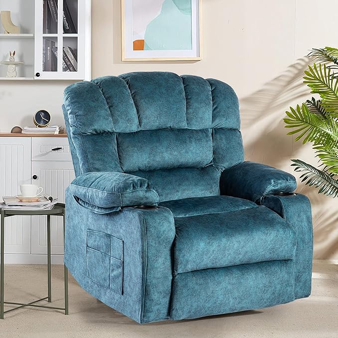 Recliner Chair Manual Modern Ergonomic Lounge Single Sofa Seat Living Room Lounge Recliners on Clearance Foam Filling-Ruum Studio Home