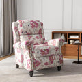 UIXE Pushback Recliner Chair, Fabric Armchair Push Back Accent Chair, Rivet Trim Club Chair Home Theater Overstuffed Single Sofa Reading Seat for Living Room, Pattern-Ruum Studio Home
