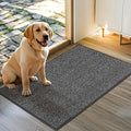 JSEI Dirt Trapper Door Mat 24"x36" Non-Slip Washable Entrance Mat, Dog Doormats, Absorbent & Fade-Resistant Floor Mats, Low Profile Welcome Mats for Entryway, Front Door, and Inside Entrance,Dark Grey-Ruum Studio Home