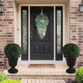 Pure Garden Outdoor Planter 2-Pack - 16x18-Inch Urn Planters - Plastic Plant Pots for Indoor, Outdoor, or Front Porch Decor - Flower Pots (Black)-Ruum Studio Home