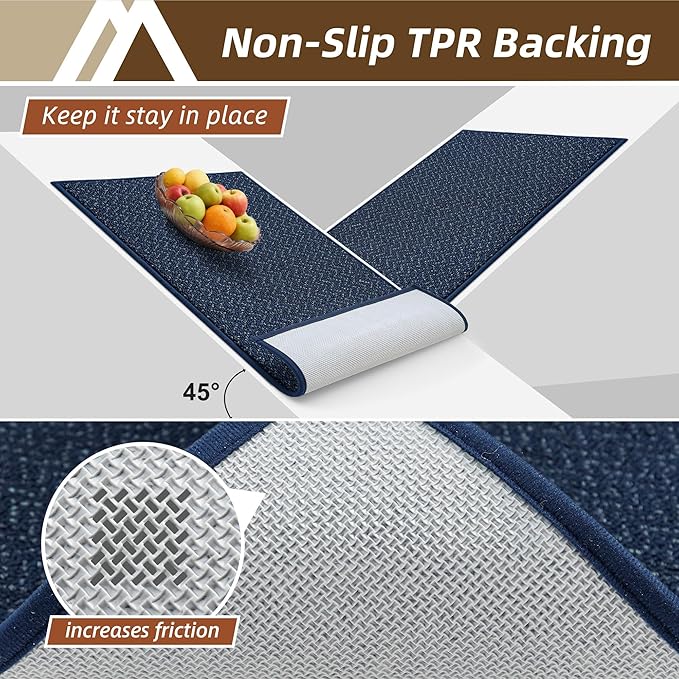 COSY HOMEER-Door-Mat 32"x48" Non Slip Absorbent Entryway Rugs Dirt Trapper Doormats Washable Entrance Mats Low Pile Welcome Floor Mat for Front Back Door and Entry Mats,Navy Blue-Ruum Studio Home