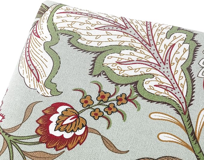 Joveco Small Foot Rest Stool Ottoman, 15" Fabric Square Footstool Upholstered Footrest for Chair, Under Desk, Office, Living Room, Boho Floral-Ruum Studio Home