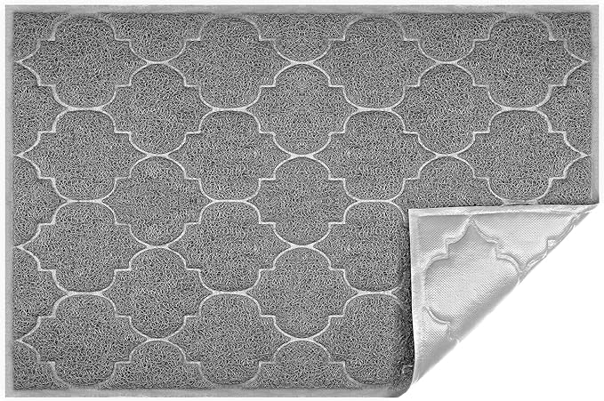 Door Mat Outdoor, 24x36, Welcome Mats for Entryway, Front Doormat for Home Entrance, Indoor Floor Mat, Durable, Non-Slip, Boot Scraper, Catches Muddy and Dirt(Grey)-Ruum Studio Home