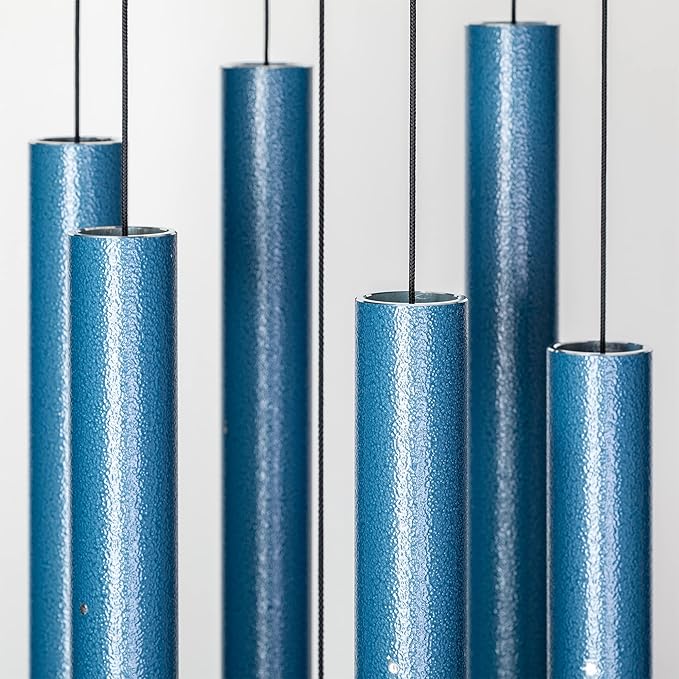 Corinthian Bells by Wind River - 50 inch Sky Blue Wind Chime for Patio, Backyard, Garden, and Outdoor Decor (Aluminum Chime) Made in The USA-Ruum Studio Home