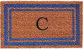 Calloway Mills 152972436C Blue Border 24" x 36" Monogram Doormat (Letter C)-Ruum Studio Home
