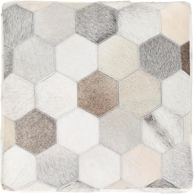 Mark&Day Pouf Ottoman, Gutenstein Rustic Ivory Cube Pouf Foot Rest for Living Room, Bedroom and Boho Home Decor (18"x18"x18")-Ruum Studio Home