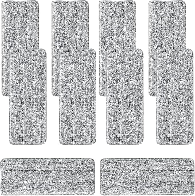 10Pcs Joymoop Mop Replacement Pads, 13 * 4.9'' Universal Mop Pads Mop Head Refills Washable Wet Mop, Compatible with Most 11-13” Size Mops，-Ruum Studio Home