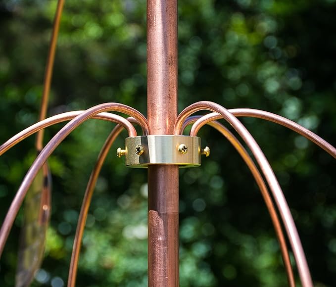 Stanwood Wind Sculpture: Kinetic Copper Triple Spinner - Falling Foliage-Ruum Studio Home