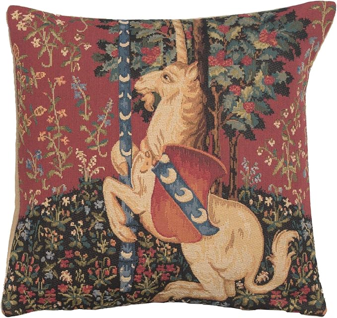 Charlotte Home Furnishings Decorative Pillow Covers for Couch 18X18 in Unicorn Throw Pillow Covers for Sofa Tapestry Square Pillow Cases for Bed Living Room Soft European Cotton Jacquard Woven-Ruum Studio Home