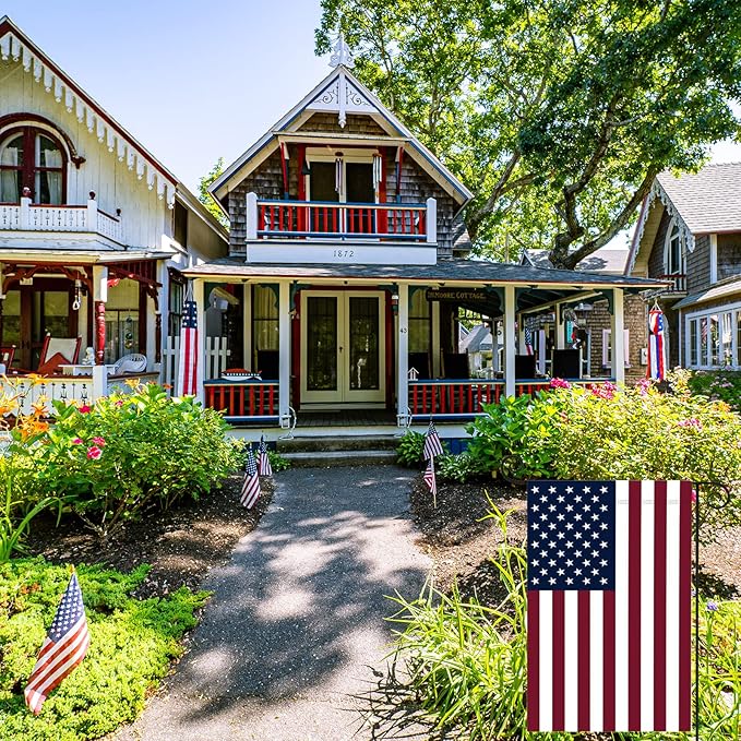American Flag USA Garden Flag 12 x 18 - Patriotic Double Sided Small Flags for Yard-Ruum Studio Home