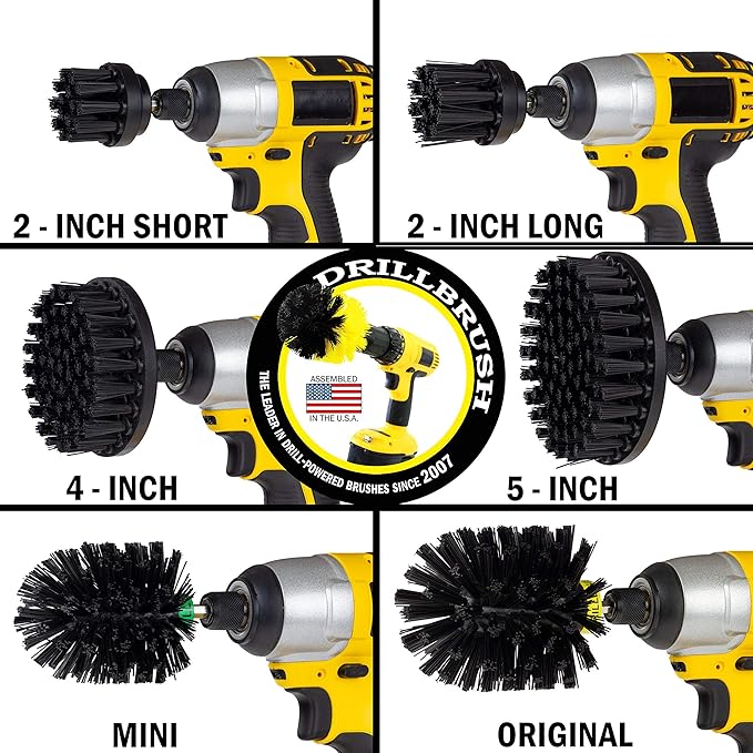 The Ultimate No-Wire Grill Brush Kit - BBQ Accessories - Drill Brush - Rust Remover - Cast Iron Skillet - Grill Cleaner - BBQ Brush - Grill Accessories - Grill Scraper - Electric Smoker - Gas Grill-Ruum Studio Home