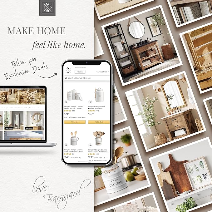 Barnyard Designs Natural Coco Coir Heavy Duty Backing Doormat - Large Cute Non-Slip Front Door Welcome Mat for Outside Entrance or Porch Entry, Brown (17x 30, Y'all)-Ruum Studio Home