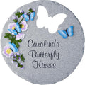 Let's Make Memories Personalized Garden Décor - Custom Garden Stone - Indoor/Outdoor - for Mom or Grandma - for Her - Engraved - Durable Resin - Butterfly Stone-Ruum Studio Home
