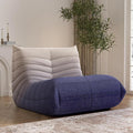 Bean Bag Chair, Fireside Chair Bean Bag Sofa Large Bean Bag Chair for Adults, Bean Bag Chairs for Teens with High Density Comfortable Foam, Memory Foam Bean Bag for Living Room, Bedroom (Blue&White)-Ruum Studio Home