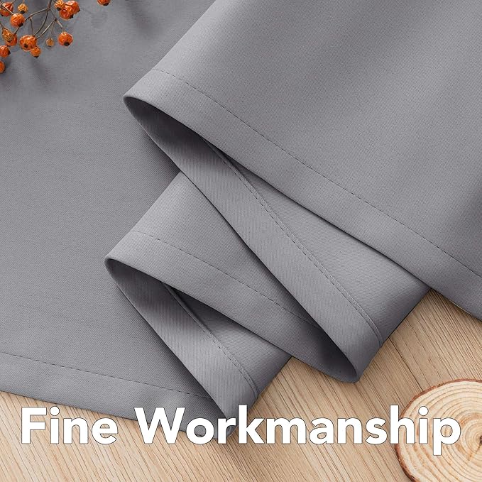 H.VERSAILTEX Blackout Curtains for Bedroom Thermal Insulated Room Darkening Living Room Curtains 72 Inch Long Grommet Privacy Protection Window Curtain Panels/Drapes for Nursery, 2 Panels, Dove Grey-Ruum Studio Home