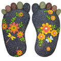 Stepping Stones Garden Decorative Stones for Patio, Deck, Garden or Sidewalk Home Decor Footprint Shaped Stepping Stones Set of 2 （Dark Grey）-Ruum Studio Home