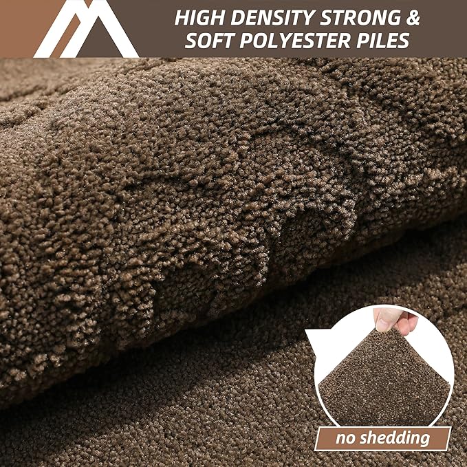 COSY HOMEER-Door-Mat-Non-Slip-Entryway-Rug 20”x32” Absorbent Welcome Mats Washable Dirt Trapper Door Mat Entrance Floor Mats for Front Back Doormats and Wet Shoes,Brown-Ruum Studio Home