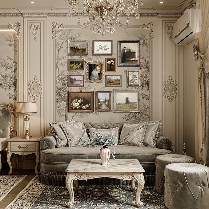 LANCHI95 12 Pcs Vintage Wall Art Decor, Vintage Art Prints, Vintage Posters for Room, Moody gallery wall art, Eclectic French Country Pictures Wall Decor for Bedroom (UNFRAMED)-Ruum Studio Home