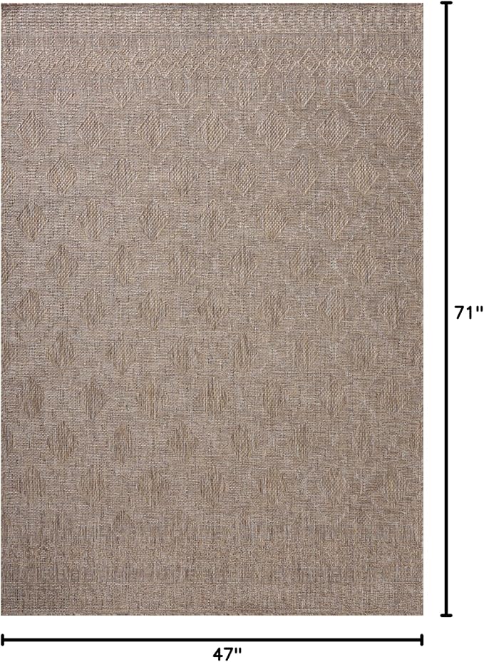 Loloi Amber Lewis Topanga Collection TOP-06 Natural/Mist 3'-11" x 5'-11" Indoor/Outdoor Accent Rug-Ruum Studio Home