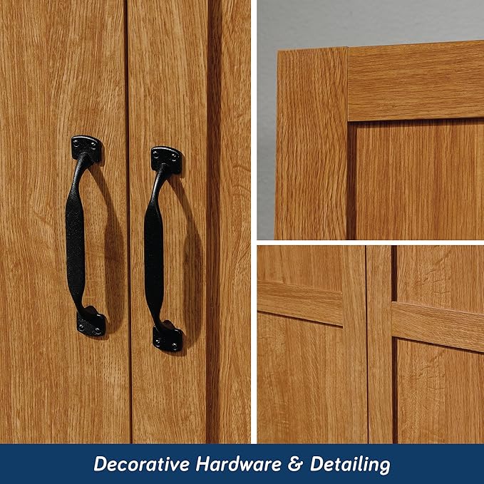Sauder Select Storage Cabinet, Pantry Cabinet Kitchen Storage with Adjustable Shelves, Bathroom Storage Cabinet, in Highland Oak-Ruum Studio Home