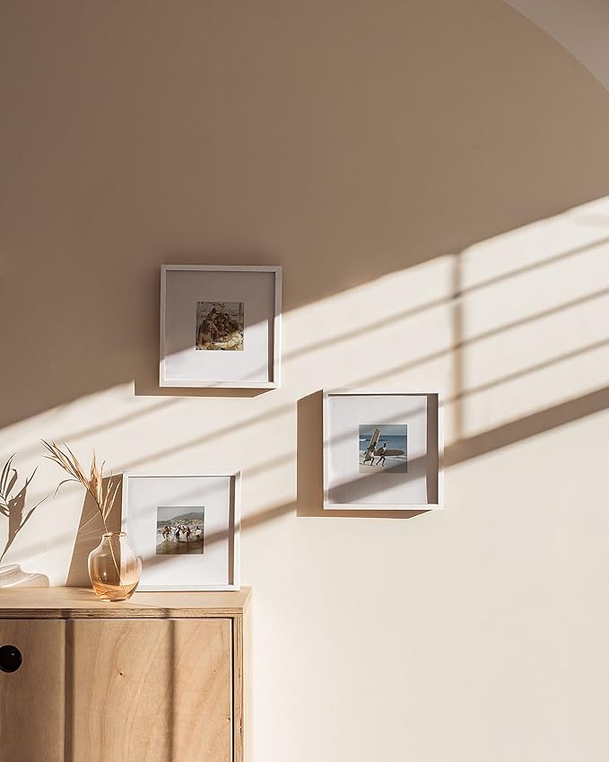 HAUS AND HUES White Square Frames Set of 3-8x8-Ruum Studio Home