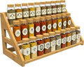 Spice Rack Organizer for Spice Jars: Large Bamboo 3-Tiered Seasoning Rack for Countertop, Kitchen, Cabinet, Pantry-Ruum Studio Home