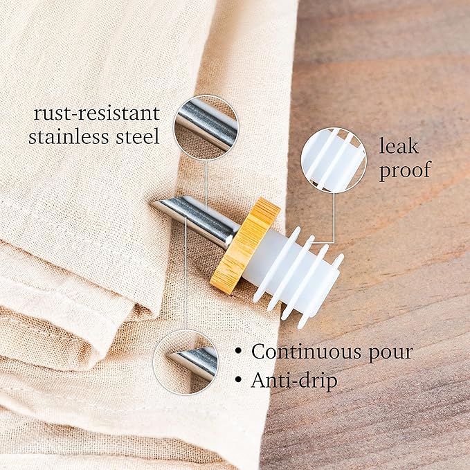 kitchentoolz Ceramic Olive Oil Dispenser Bottle - Vinegar EVOO Soy Sauce Holder - Minimalist White Kitchen Accessories - 16.9 oz Kitchen Oil Cruet Pour Bottle-Ruum Studio Home