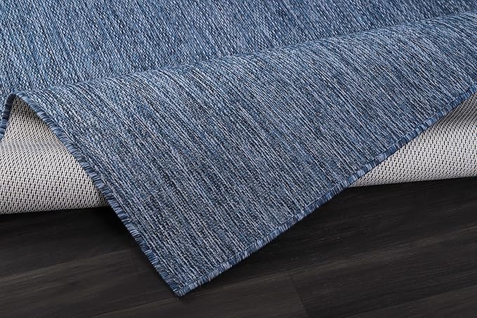 CAMILSON Outdoor Rug 5x7 Modern Area Rugs for Indoor and Outdoor Patios and Porches - Waterproof, Washable, Non-Shedding, Easy-to-Clean Outside Carpet (5 x 7, Solid - Navy Blue)-Ruum Studio Home
