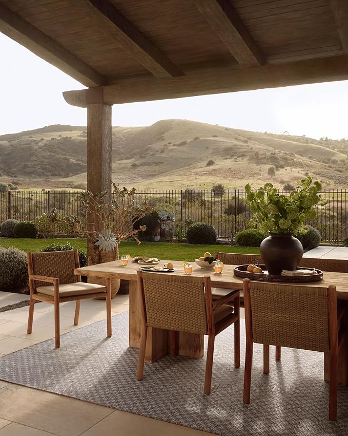 Loloi Amber Lewis Topanga Collection TOP-02 Natural/Silver 7'-10" x 10' Indoor/Outdoor Area Rug-Ruum Studio Home