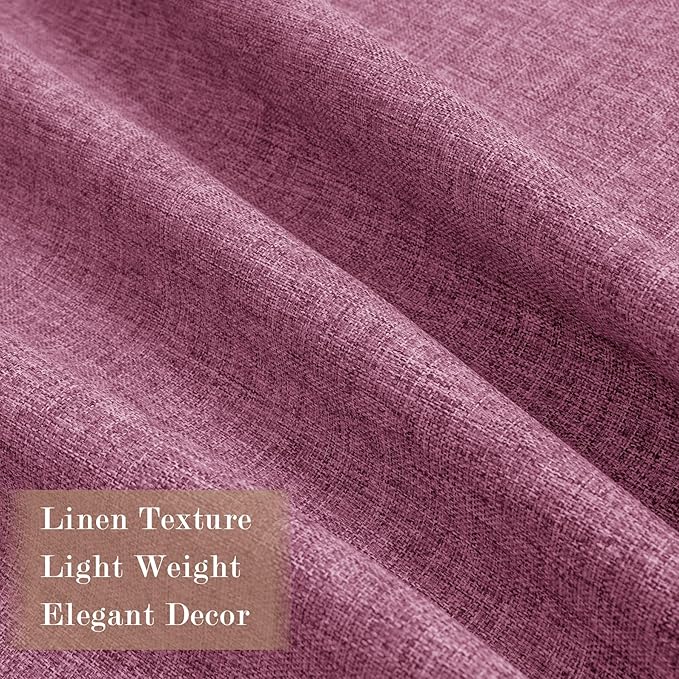 Full Blackout Privacy Curtains, 240 Inch Extra Wide Linen Blend Drapes, Pinch Pleat Window Drapery for Room Divider Storage/Space Room Separation, 1 Panel, W 240" x L 108", Lilac-Ruum Studio Home