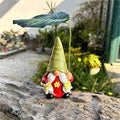 Garden Female Gnome Statue Decoration with Leaf Umbrella, 6.5” Figurine Ornament for Indoor Outdoor Home Patio Yard Lawn, for Gnome Lovers & Garden Enthusiasts，Mom，Women-Ruum Studio Home