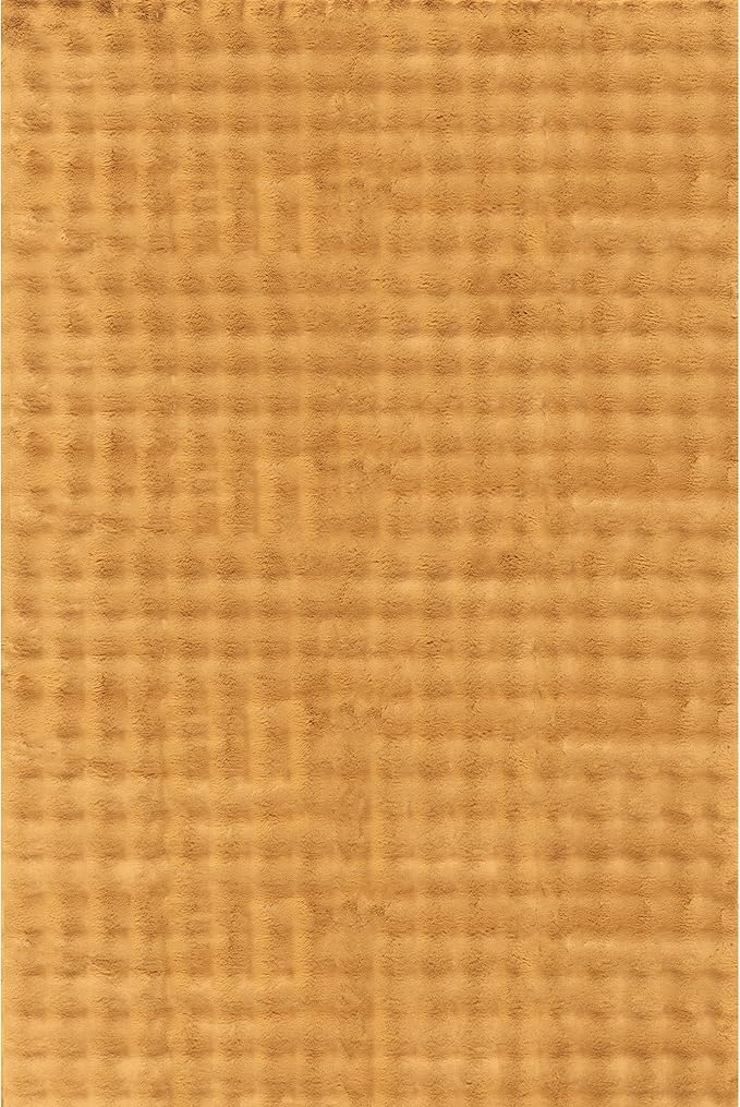 nuLOOM Jeni Checkered 7'6" x 9'6" Machine Washable Area Rug for Living Room Bedroom Dining Room Kitchen, Gold-Ruum Studio Home