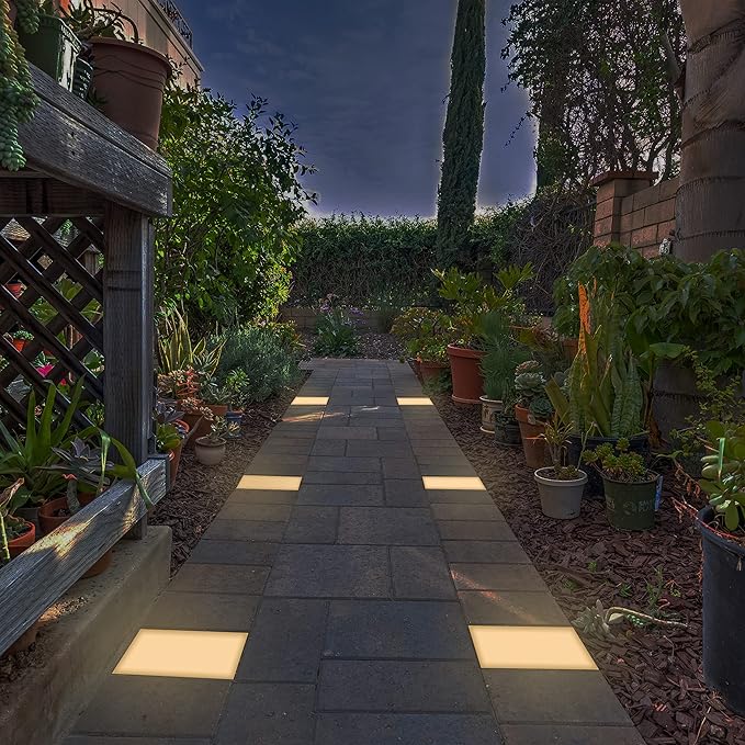 LUMENGY Paver Light 9×9 Inch (8.85 x 8.85 inches), 2700K Warm White Glare-Free Illumination for Driveways, Pathways, Pool Deck & Patios,12V AC/DC, Waterproof & Drive-Over Rated-Ruum Studio Home
